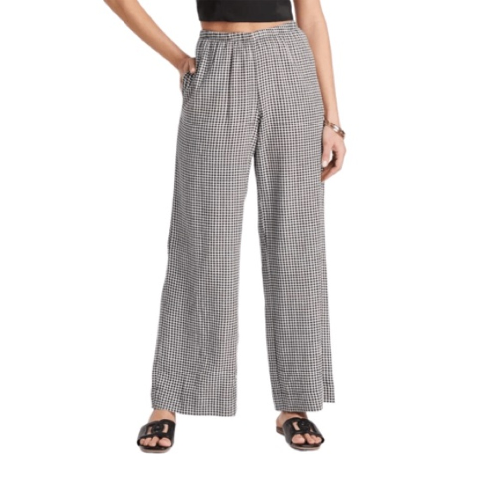 Size Small Long A New Day Wide-Leg Linen Pull-On Pants